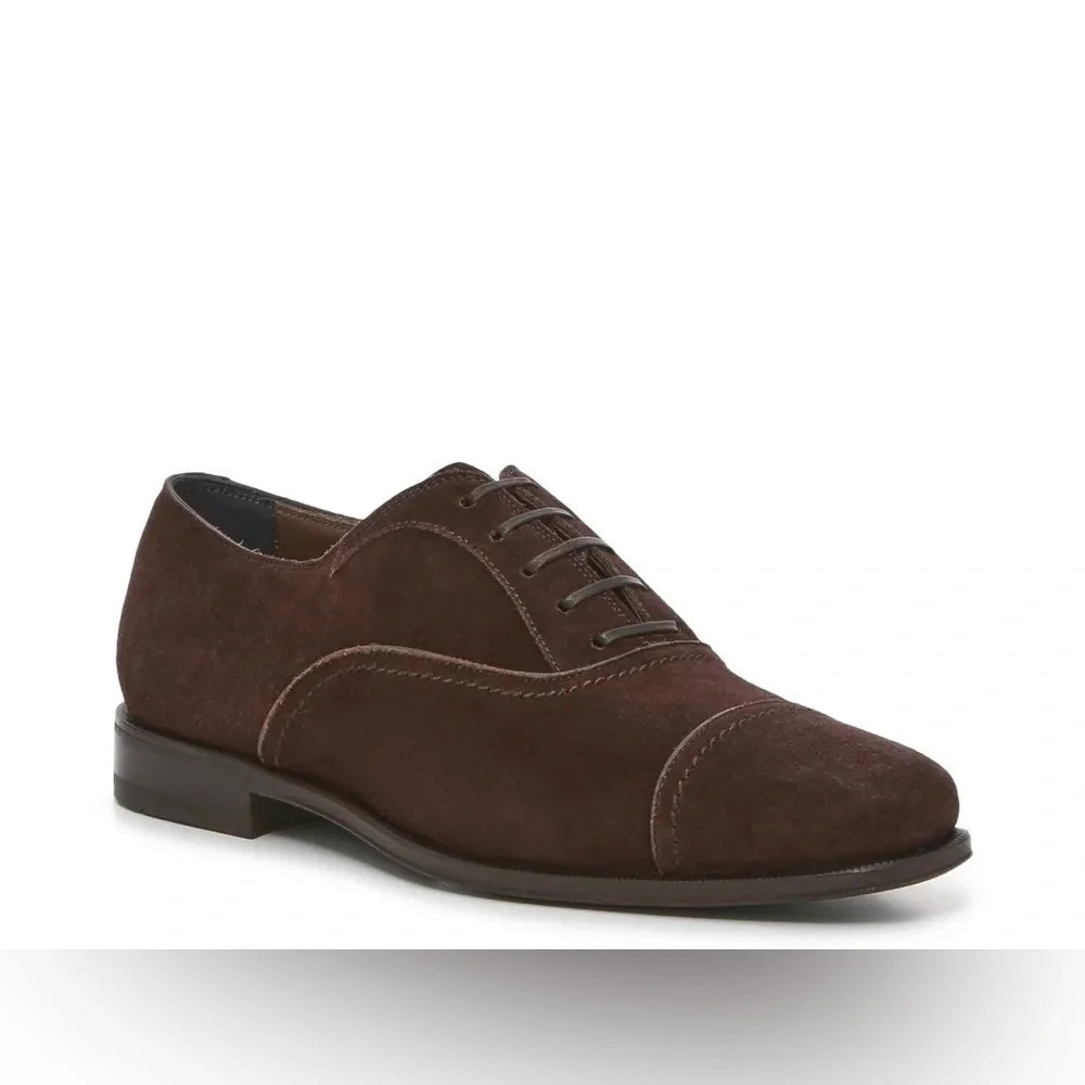 NIB Salvatore Ferragamo SEUL Cap Toe Oxfords Brown Size 6.5